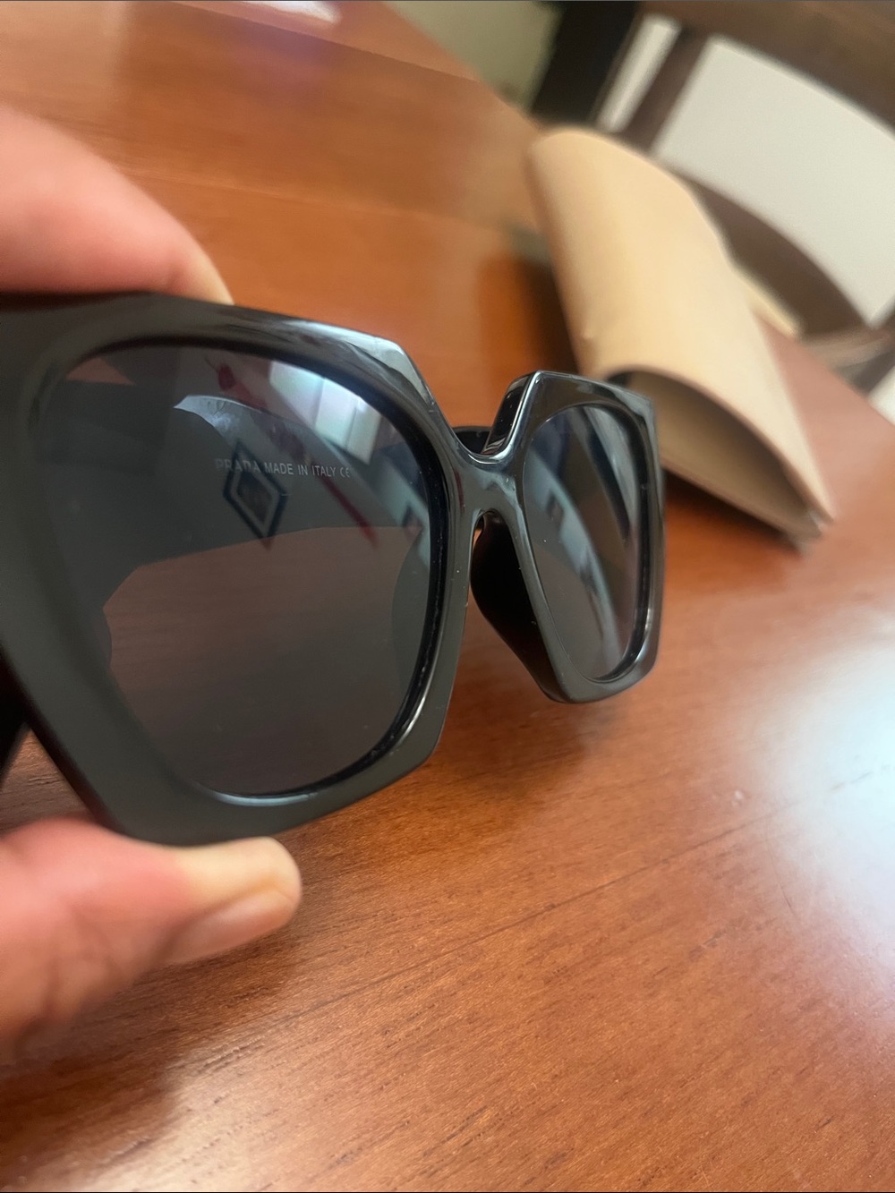Prada Black Oversized Women's Sunglasses PR15WS - Picture 9 of 9